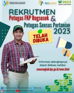 Pengumuman Rekrutmen Petugas FKP Regsosek dan Petugas ST2023