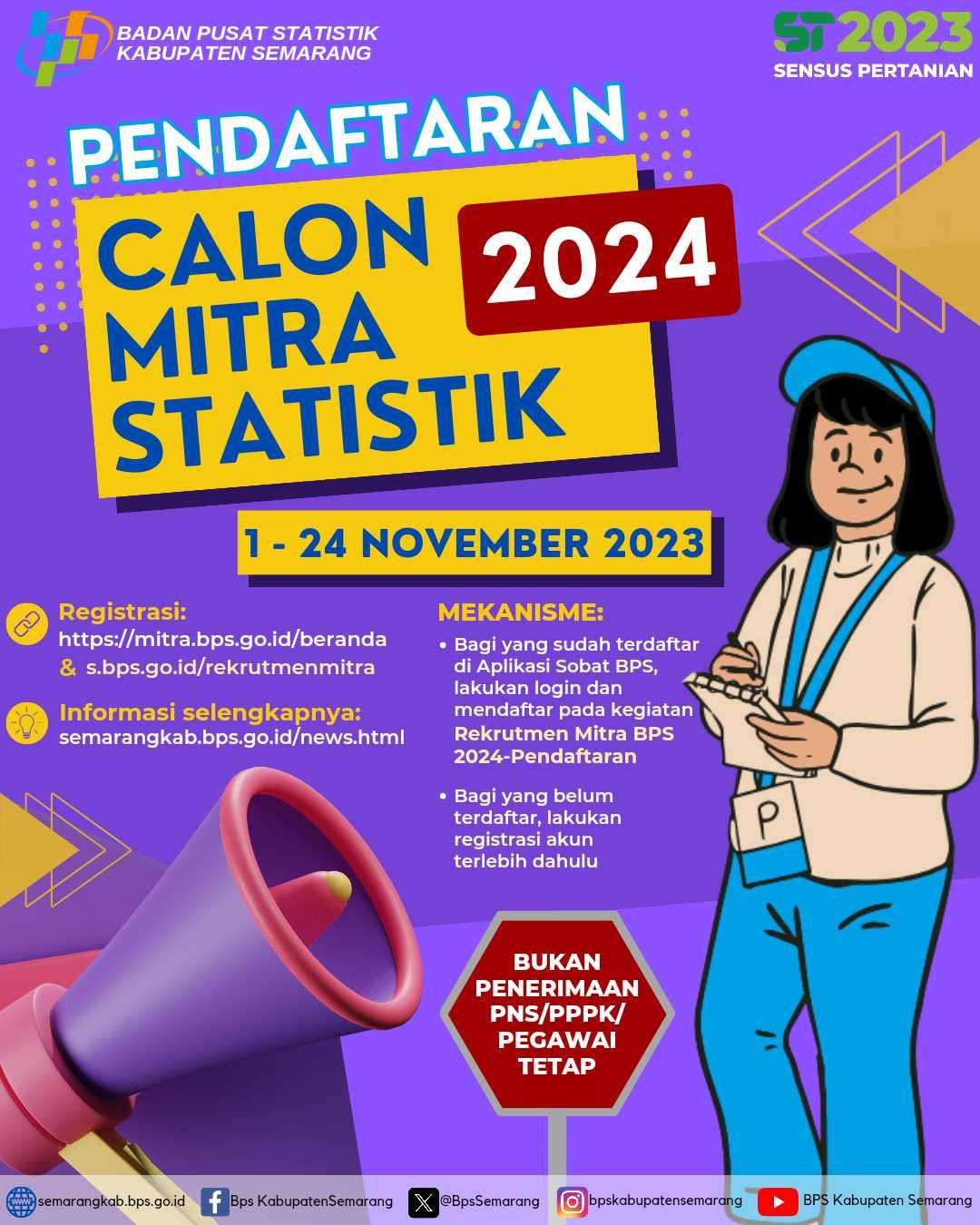 Rekrutmen Calon Mitra Statistik Tahun 2024