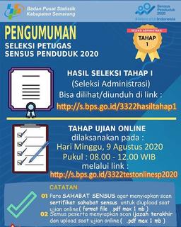 Pengumuman Hasil Seleksi Tahap 1( Seleksi Administrasi)