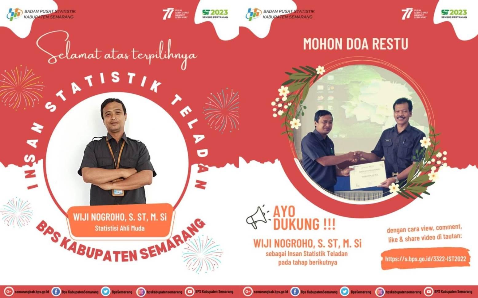 Wiji Nogroho, Insan Statistik Teladan BPS Kabupaten Semarang 2022